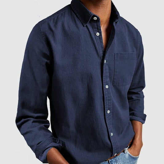 Curtis Chest Pocket Long Sleeve Button Down Shirt_1