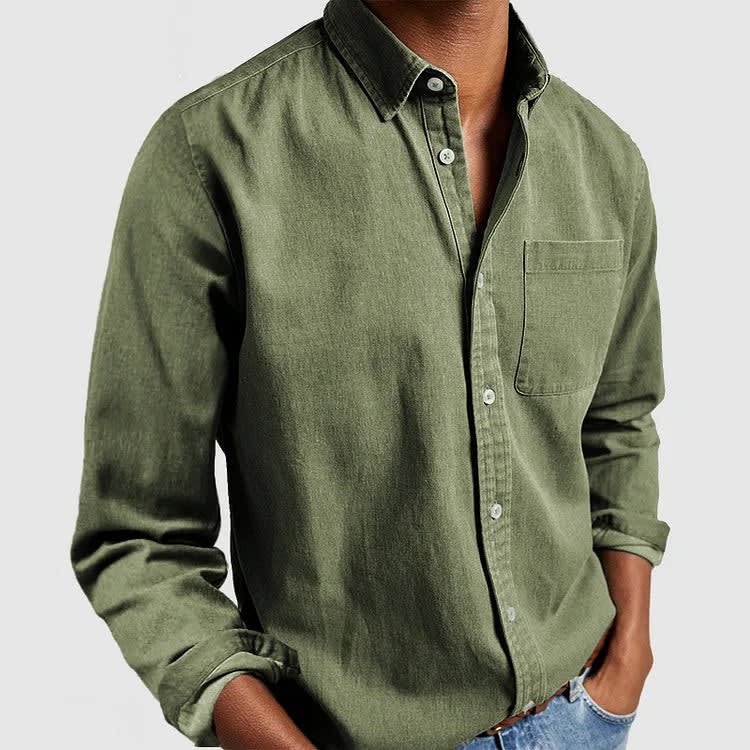 Curtis Chest Pocket Long Sleeve Button Down Shirt