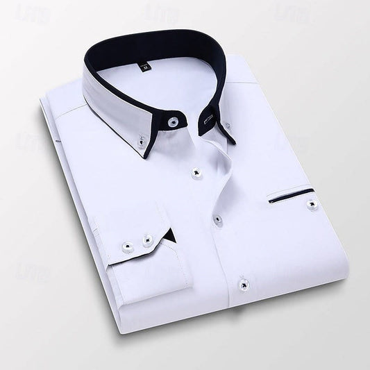 Holt Contrast Collar Button Down Shirt_1