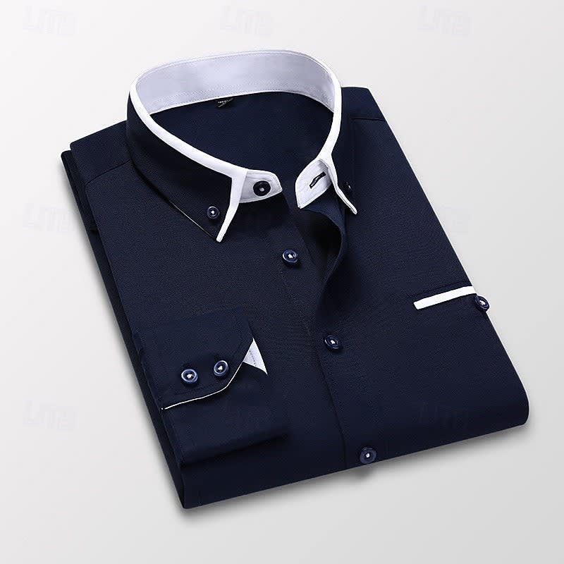 Holt Contrast Collar Button Down Shirt