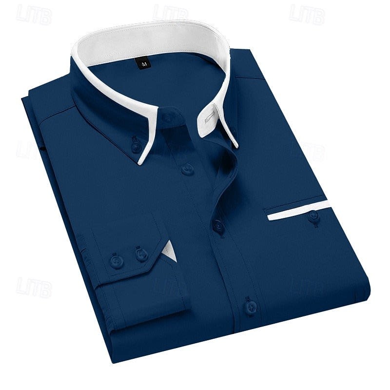 Holt Contrast Collar Button Down Shirt