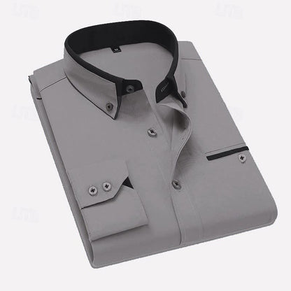 Holt Contrast Collar Button Down Shirt_5