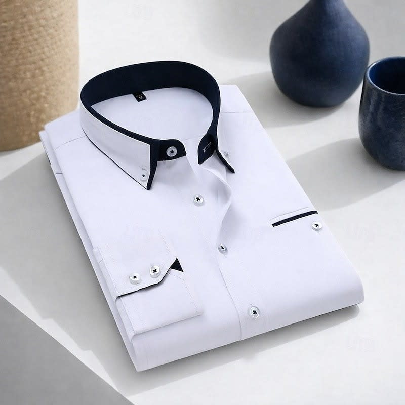 Holt Contrast Collar Button Down Shirt