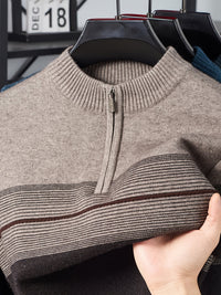 Eaton Color Block Half Zip Sweater