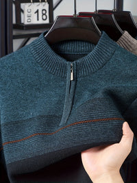 Eaton Color Block Half Zip Sweater