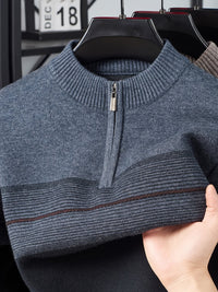 Eaton Color Block Half Zip Sweater