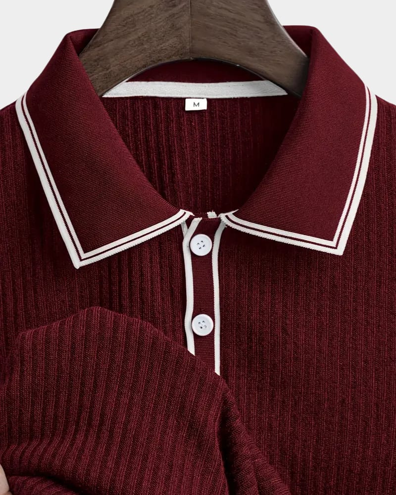 Lowell Contrast Trim Knit Polo_17