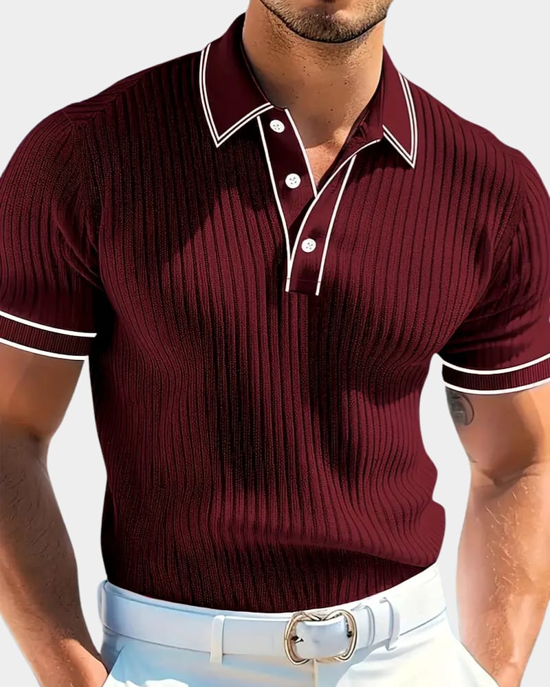 Lowell Contrast Trim Knit Polo