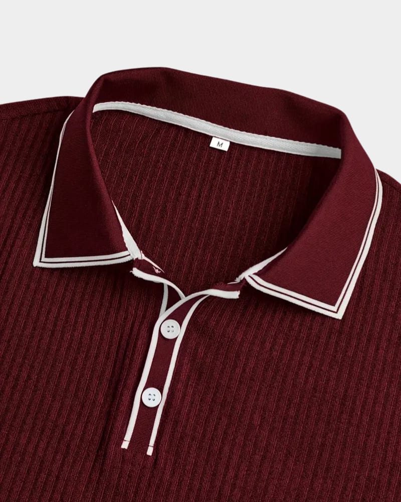 Lowell Contrast Trim Knit Polo_22
