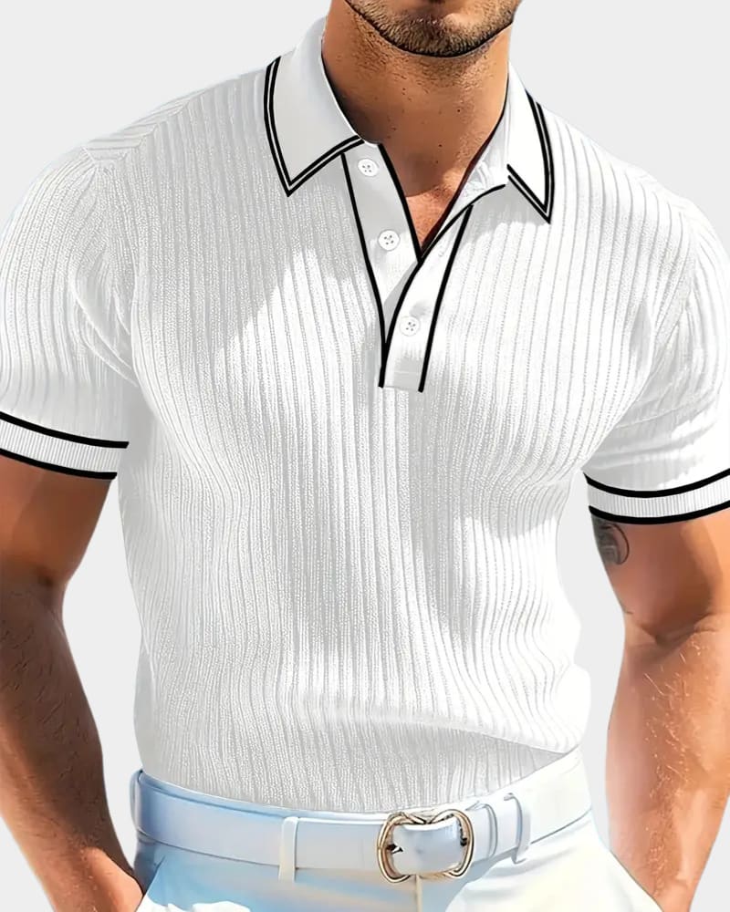 Lowell Contrast Trim Knit Polo
