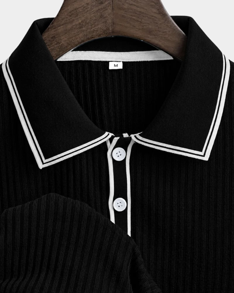 Lowell Contrast Trim Knit Polo