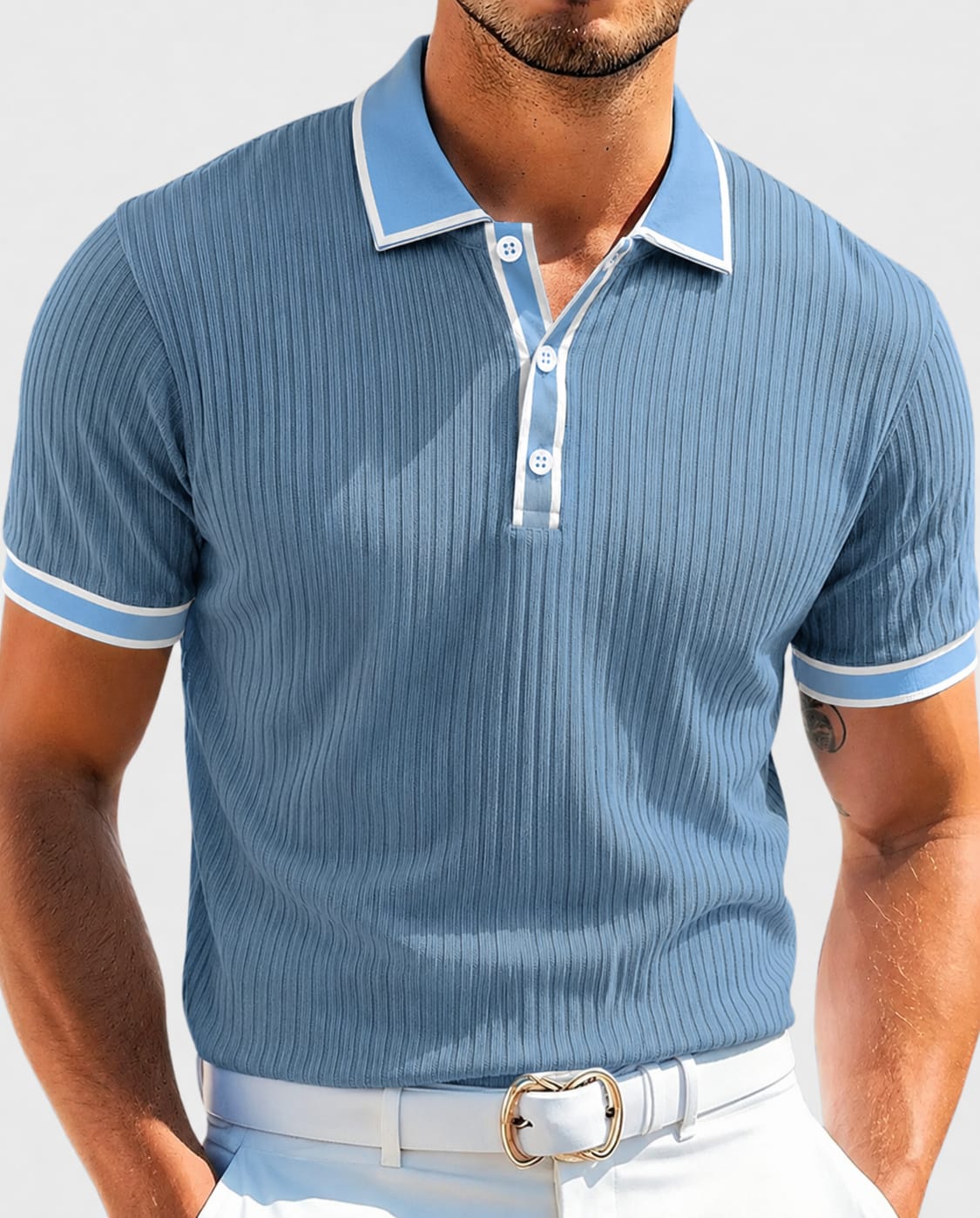 Lowell Contrast Trim Knit Polo