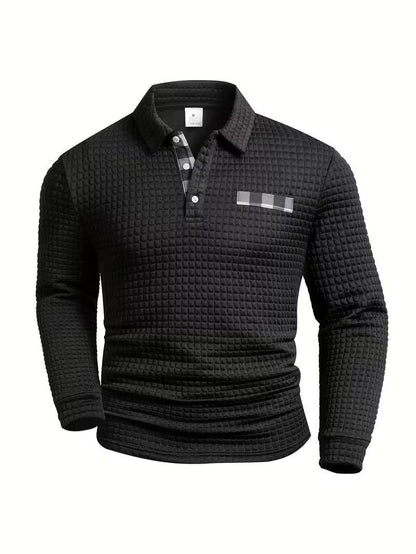 Rory Check Trim Long Sleeve Polo_1