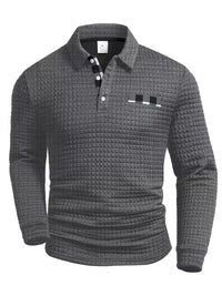 Rory Check Trim Long Sleeve Polo