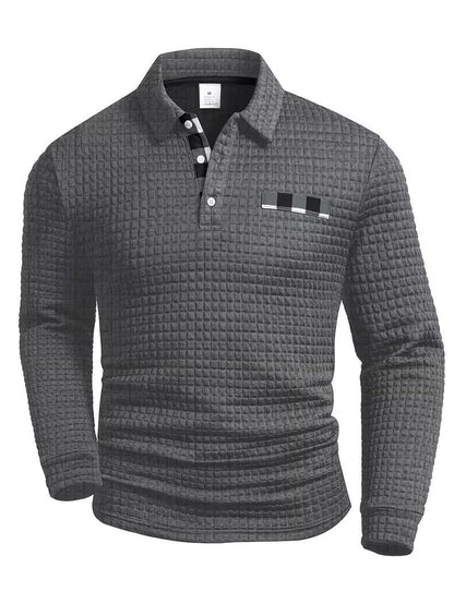 Rory Check Trim Long Sleeve Polo_3