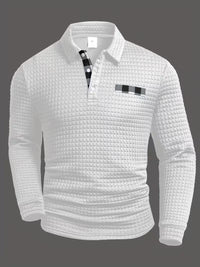 Rory Check Trim Long Sleeve Polo