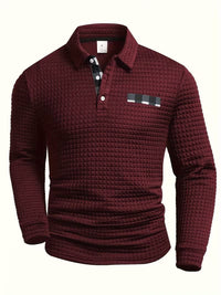 Rory Check Trim Long Sleeve Polo