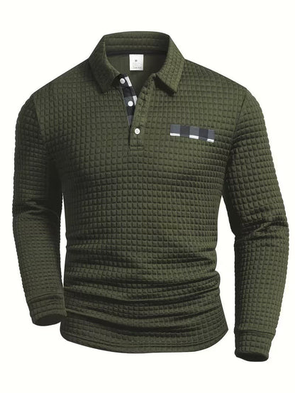 Rory Check Trim Long Sleeve Polo_8