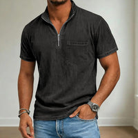 Luther Washed Quarter Zip Polo