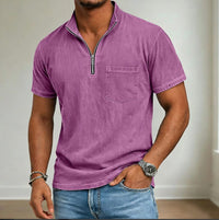 Luther Washed Quarter Zip Polo