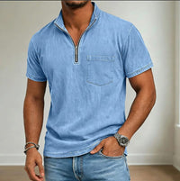 Luther Washed Quarter Zip Polo