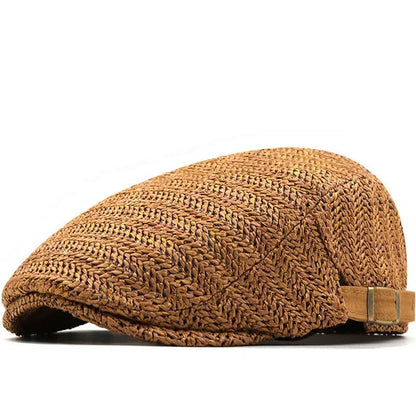 Kade Open Weave Adjustable Flat Cap_1