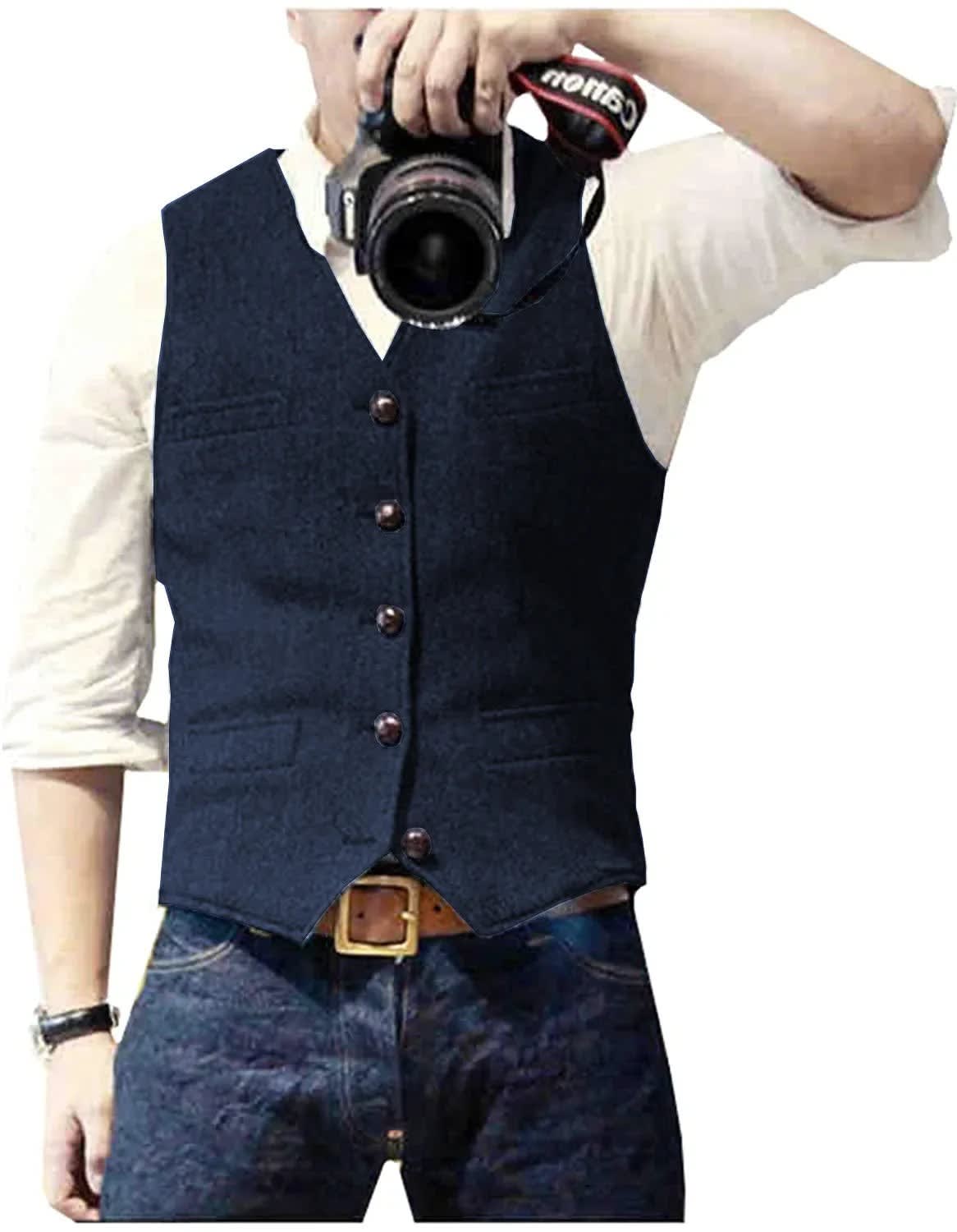Benson Herringbone Tweed Waistcoat_1