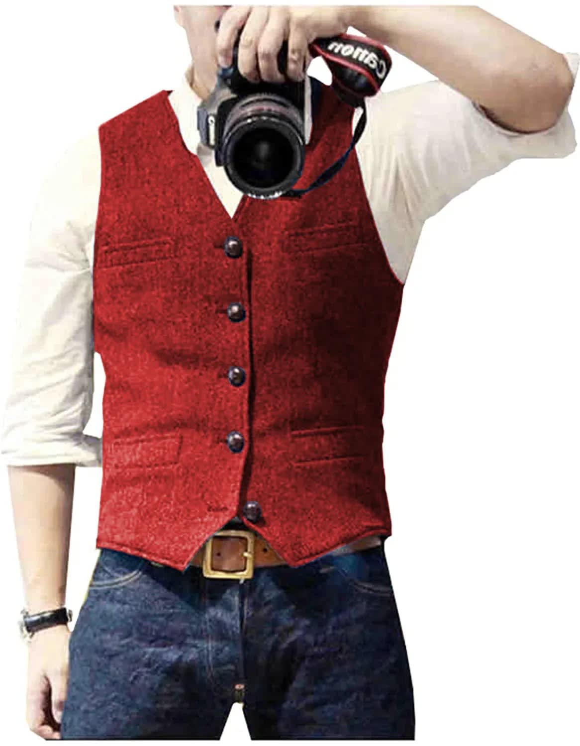 Benson Herringbone Tweed Waistcoat_10