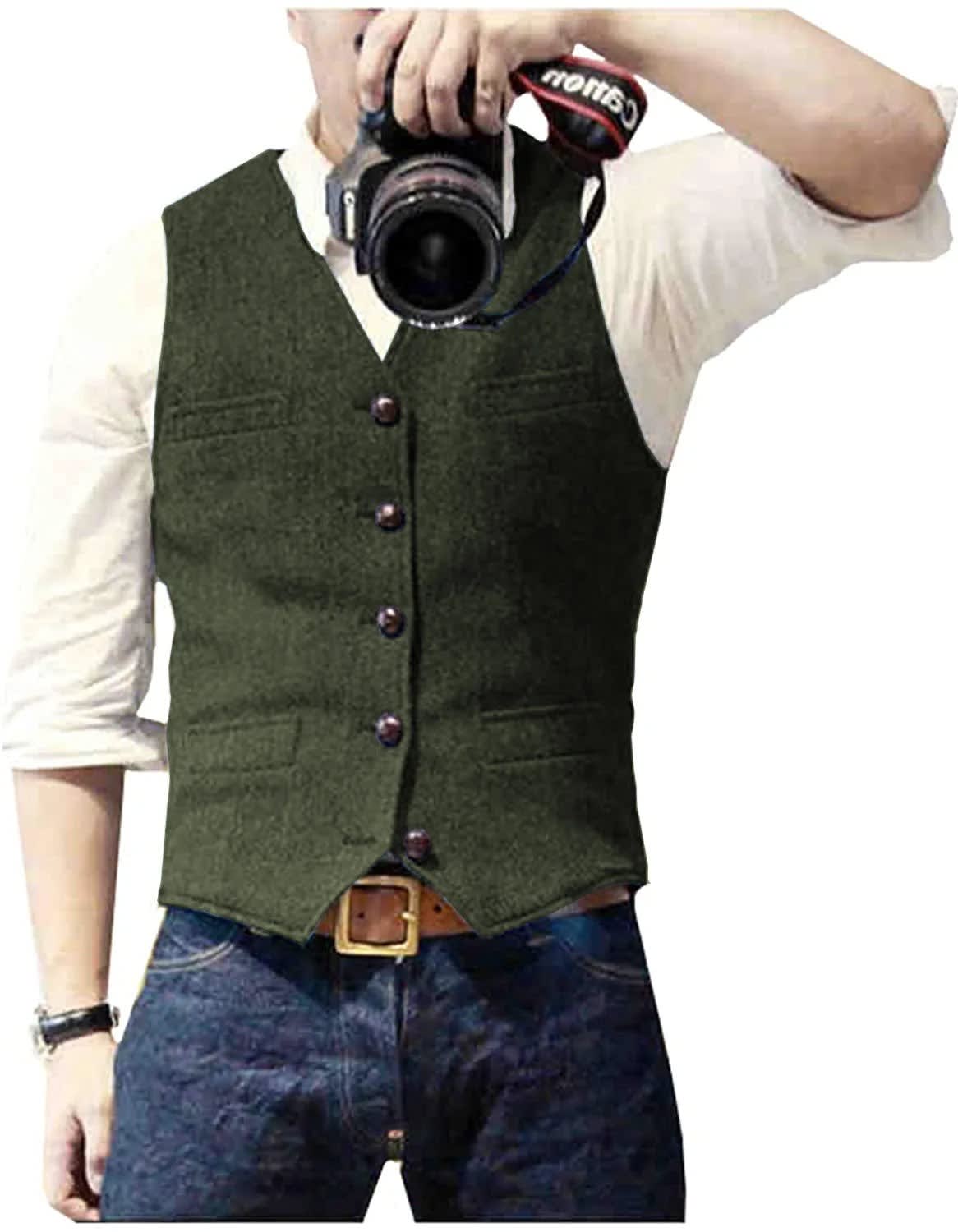 Benson Herringbone Tweed Waistcoat_11