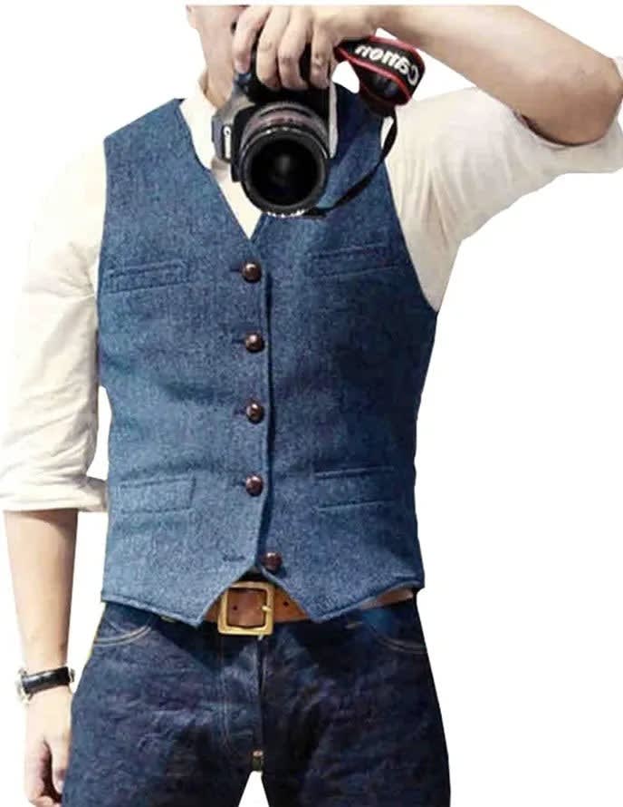 Benson Herringbone Tweed Waistcoat_14
