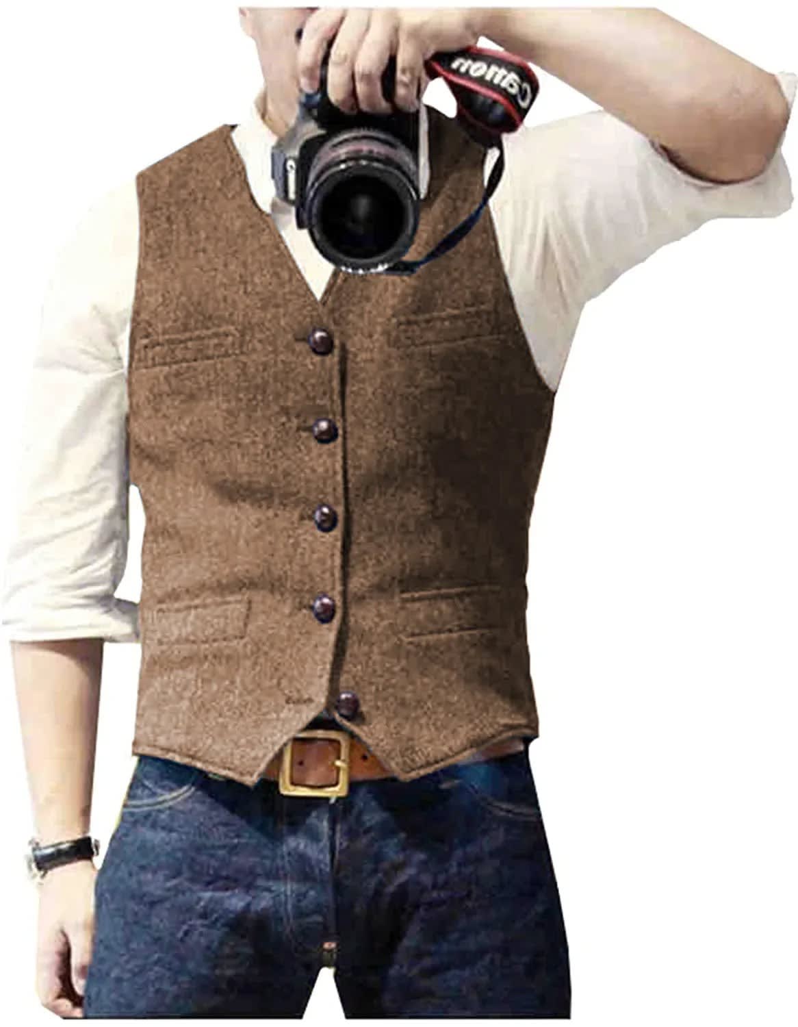 Benson Herringbone Tweed Waistcoat_2