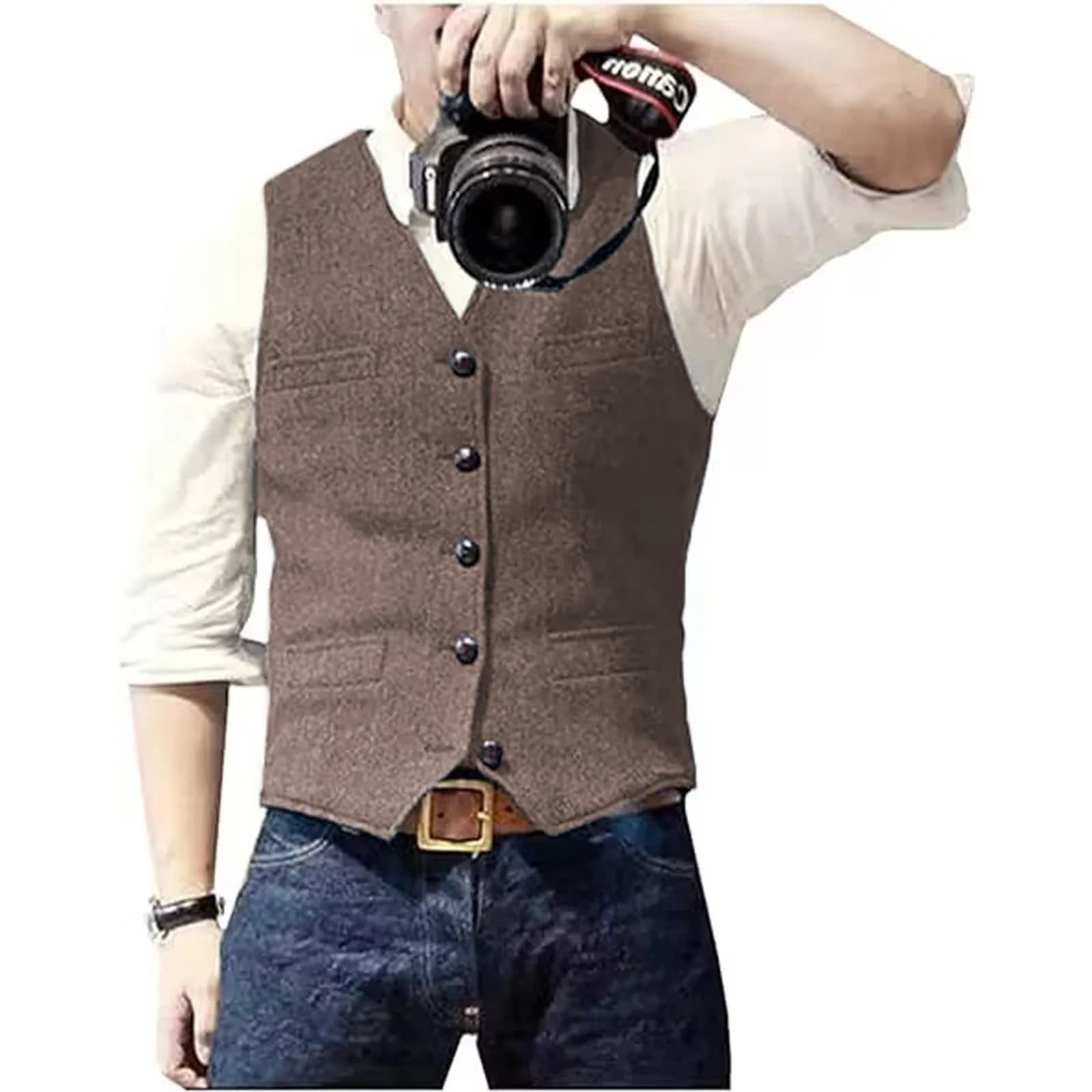 Benson Herringbone Tweed Waistcoat_3