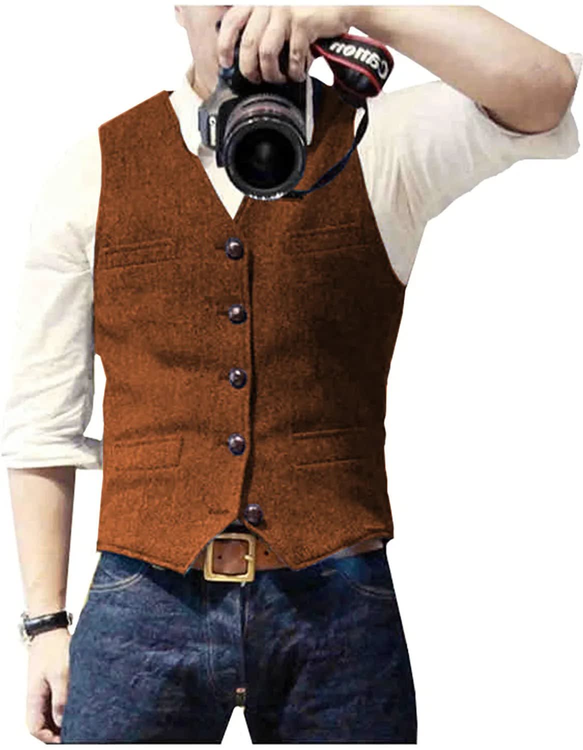 Benson Herringbone Tweed Waistcoat_7