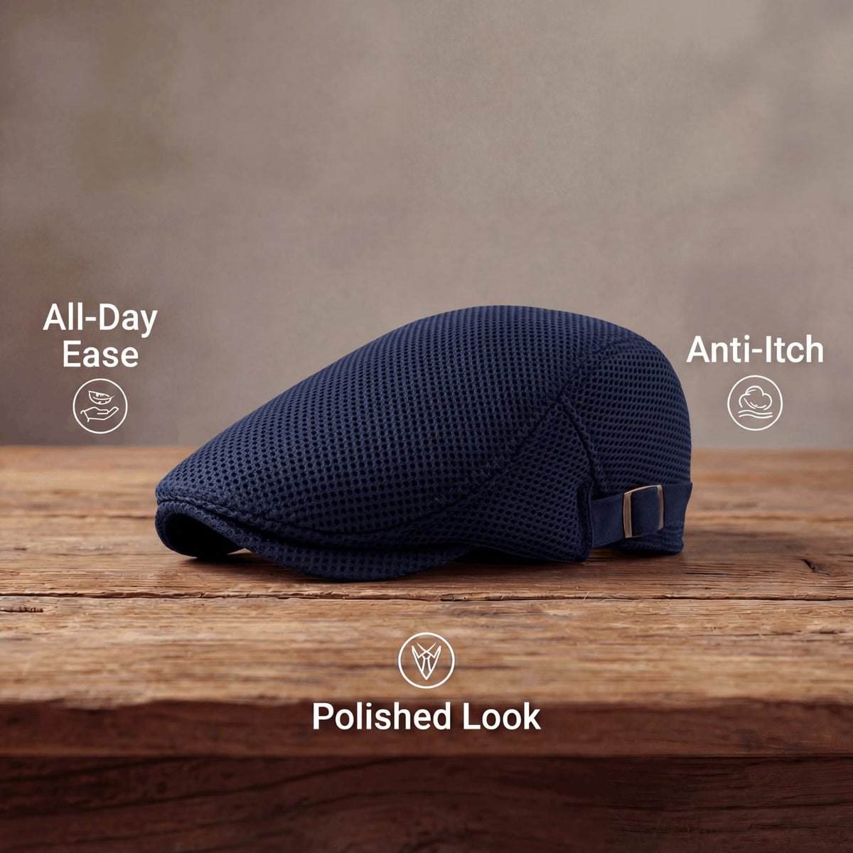 Palmer Breathable Mesh Flat Cap