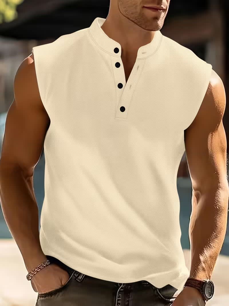 Baker Sleeveless Henley Tank Top_6