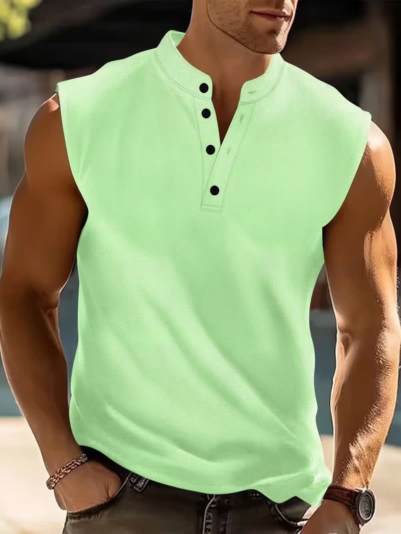 Baker Sleeveless Henley Tank Top_8