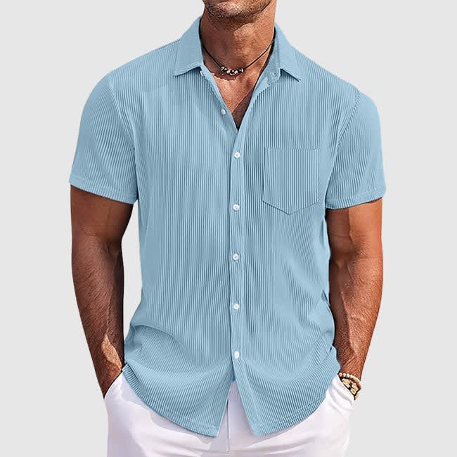 Alvin Ribbed Texture Short Sleeve Shirt