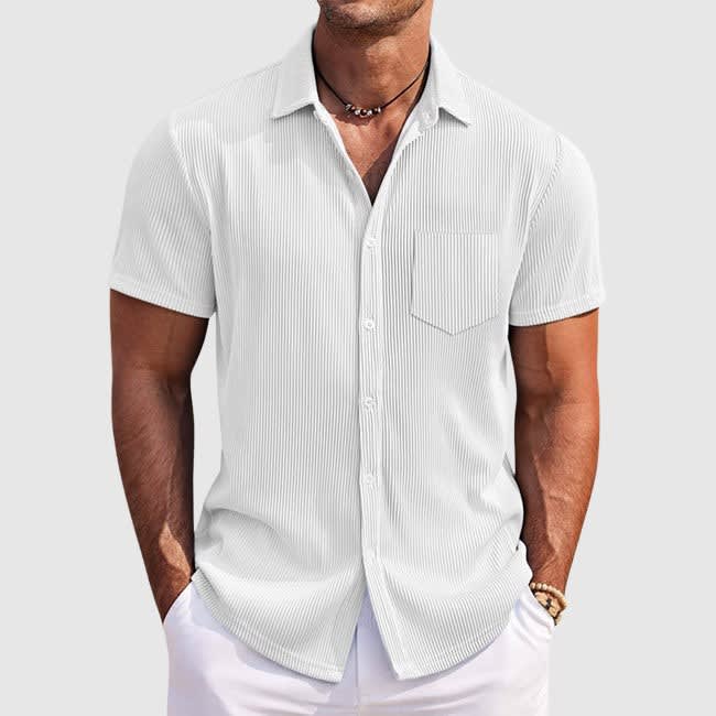 Alvin Ribbed Texture Short Sleeve Shirt