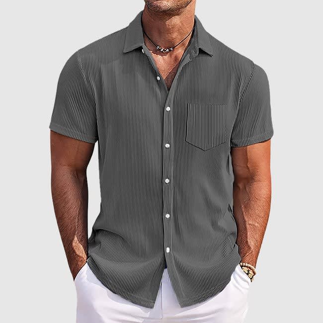 Alvin Ribbed Texture Short Sleeve Shirt