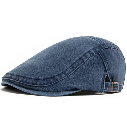 Lewis Classic Denim Flat Cap_1