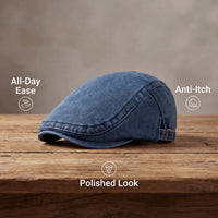 Lewis Classic Denim Flat Cap