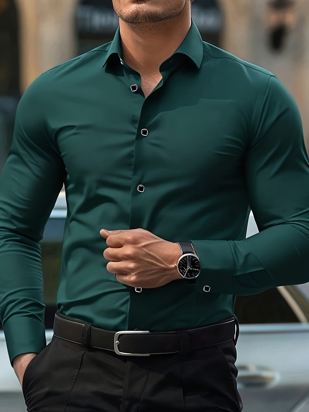 Foster Spread Collar Long Sleeve Shirt