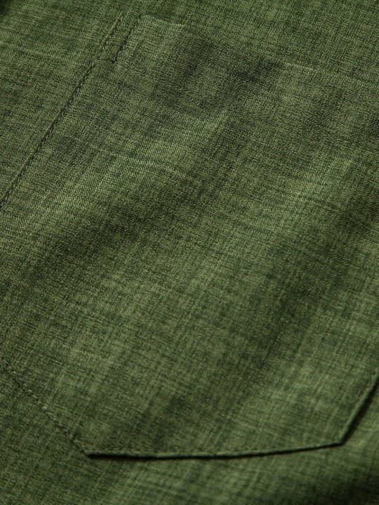Crawford Band Collar Linen Two Piece Set