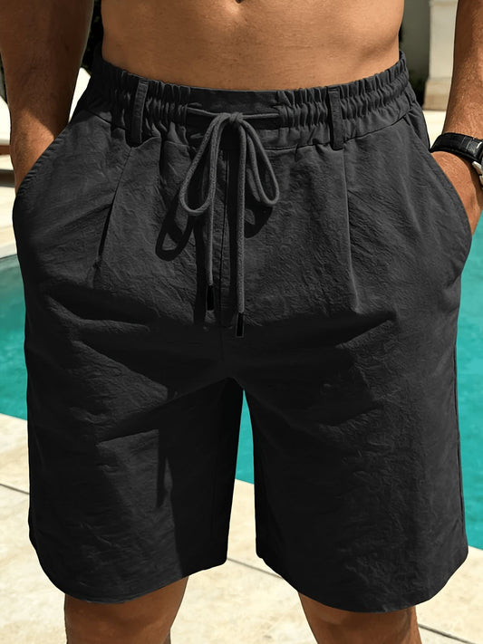 Macaulay Elastic Waist Drawstring Shorts_1