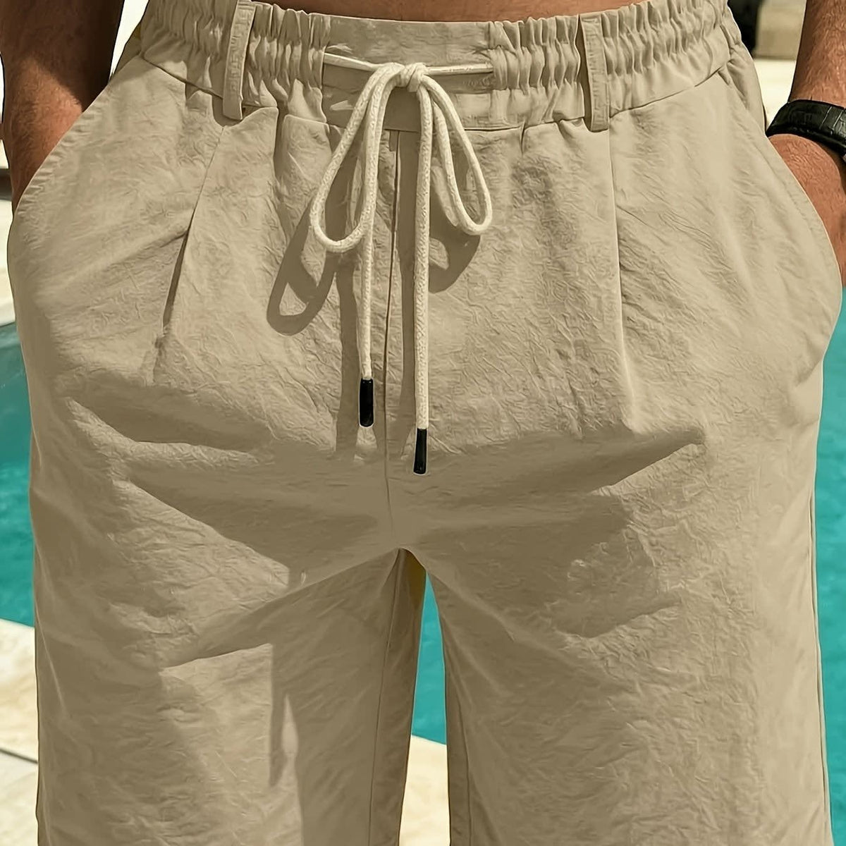 Macaulay Elastic Waist Drawstring Shorts