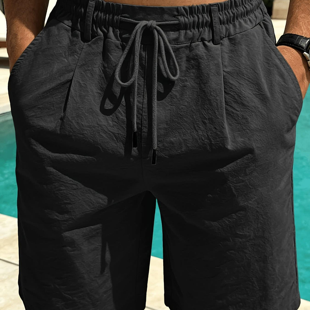 Macaulay Elastic Waist Drawstring Shorts