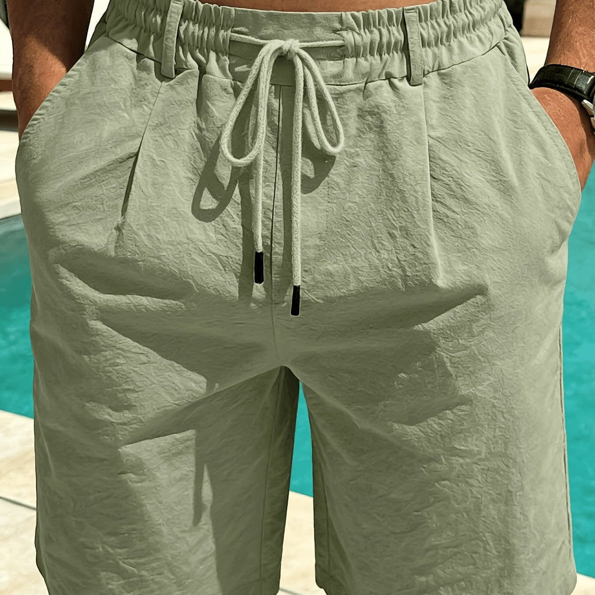 Macaulay Elastic Waist Drawstring Shorts