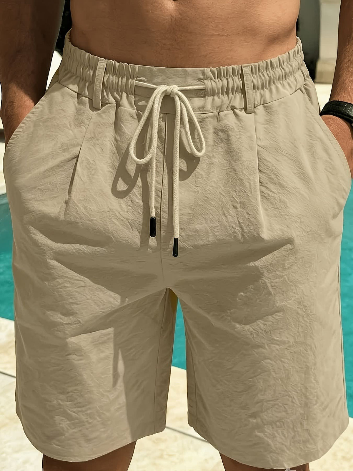 Macaulay Elastic Waist Drawstring Shorts