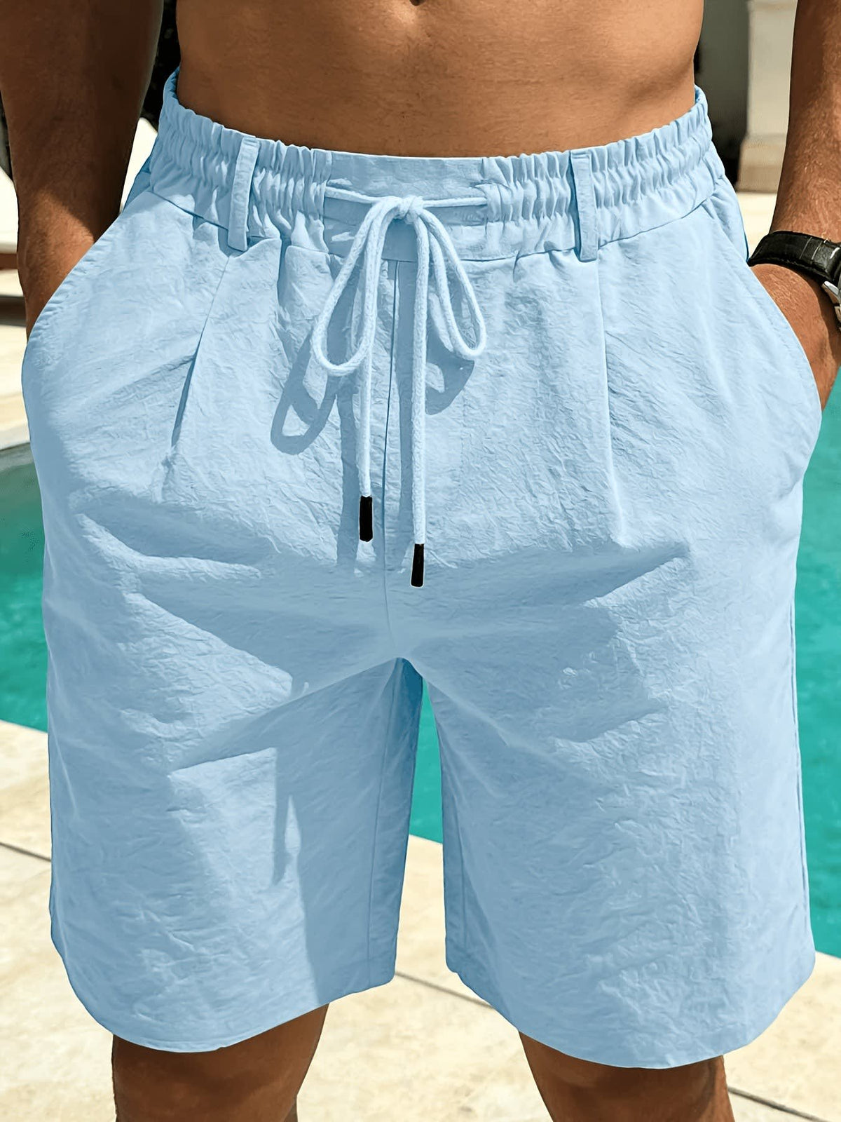 Macaulay Elastic Waist Drawstring Shorts