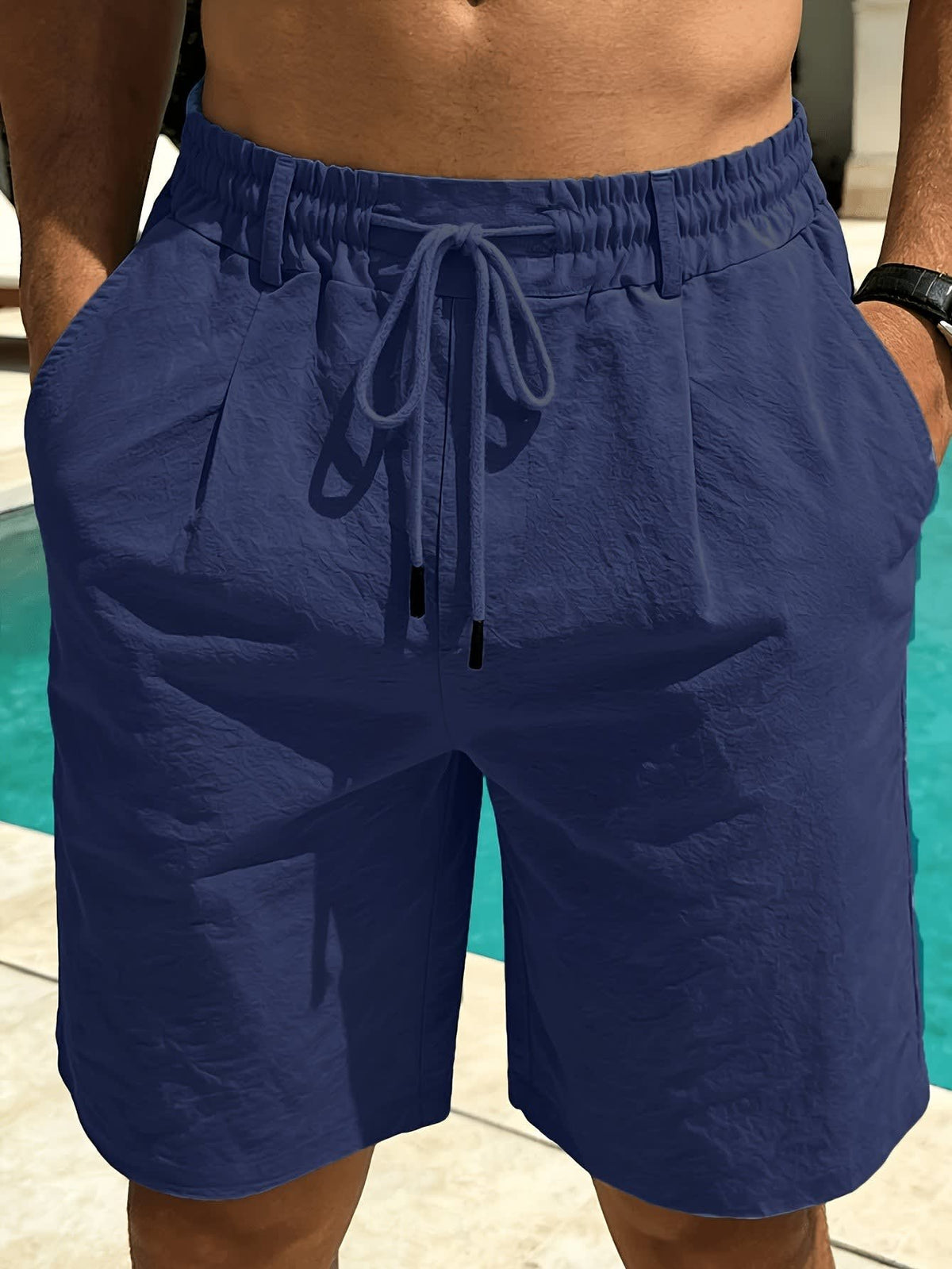 Macaulay Elastic Waist Drawstring Shorts